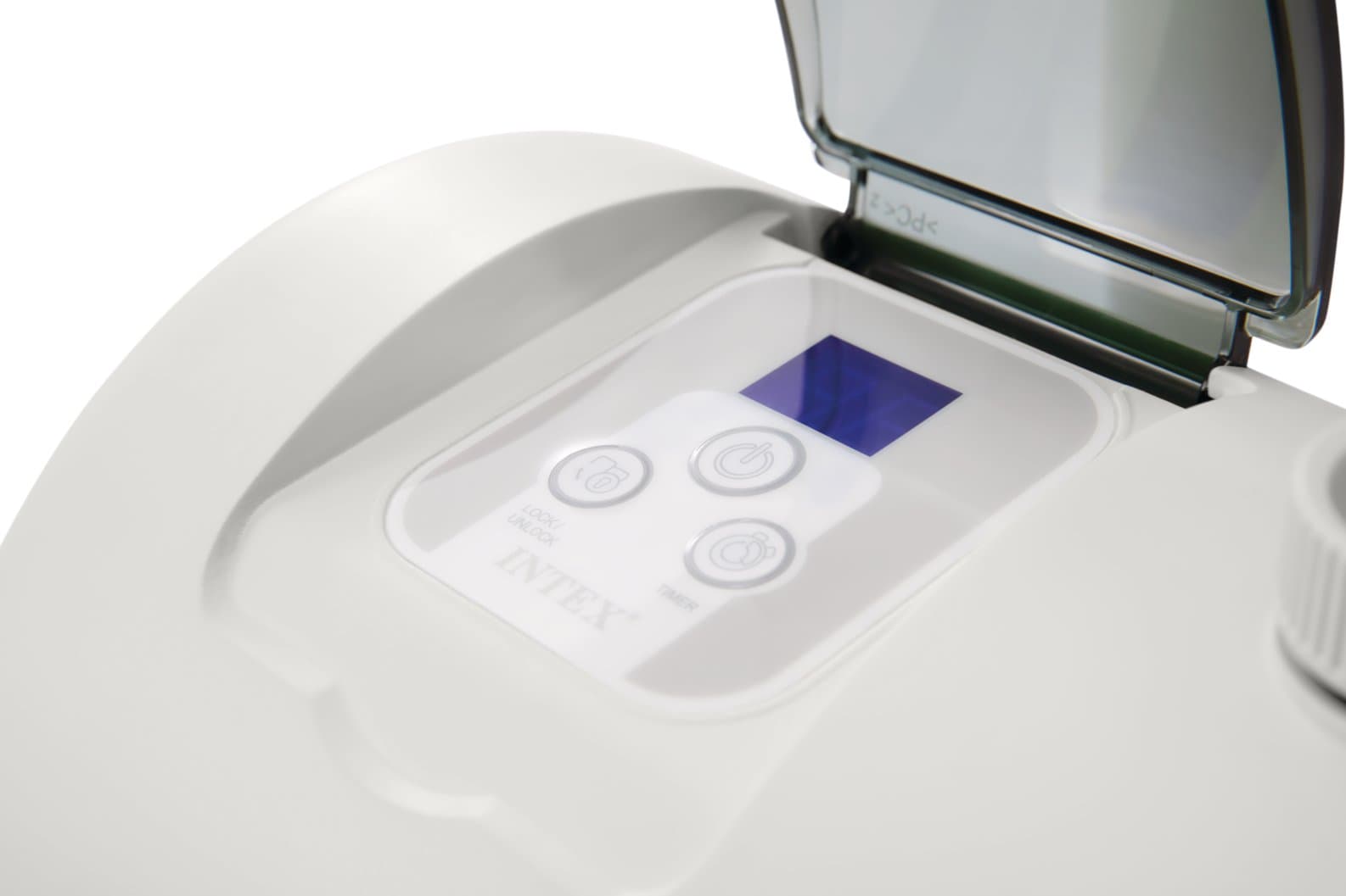 Pompe filtrante Intex C2500 pour piscines, 9463 litres/heure, purification efficace de l'eau.