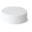 Nettoyeur de piscine rond blanc avec mousse pour l'entretien.