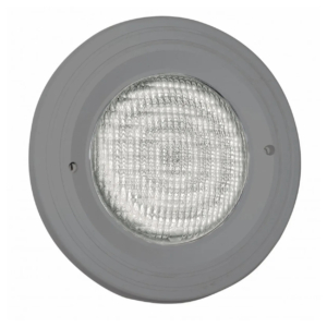 Kit d'encastrement de lampe de piscine LED en anthracite, adapté aux piscines.