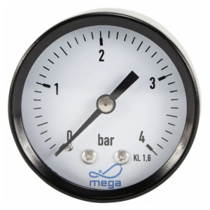 Indicateur de pression pour eau de piscine, mesure précise en bar.