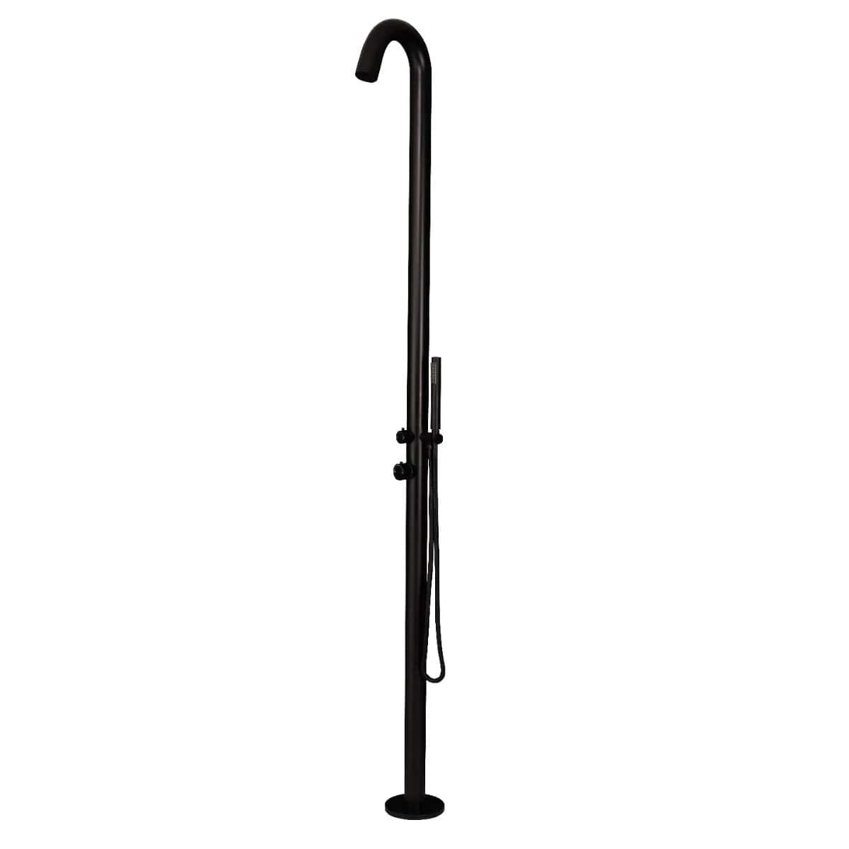 W'eau Eclipse douche extérieure - Acier inoxydable noir mat