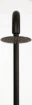 Douche extérieure W'eau Aurora en inox noir mat, idéale pour un usage extérieur et les piscines de jardin.