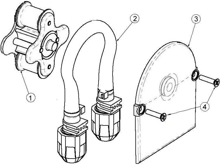 Pièces de pompe de filtration pour piscine.