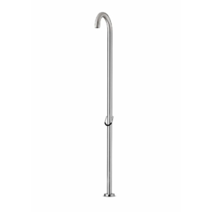 Douche extérieure en inox brossé pour un usage antigel.