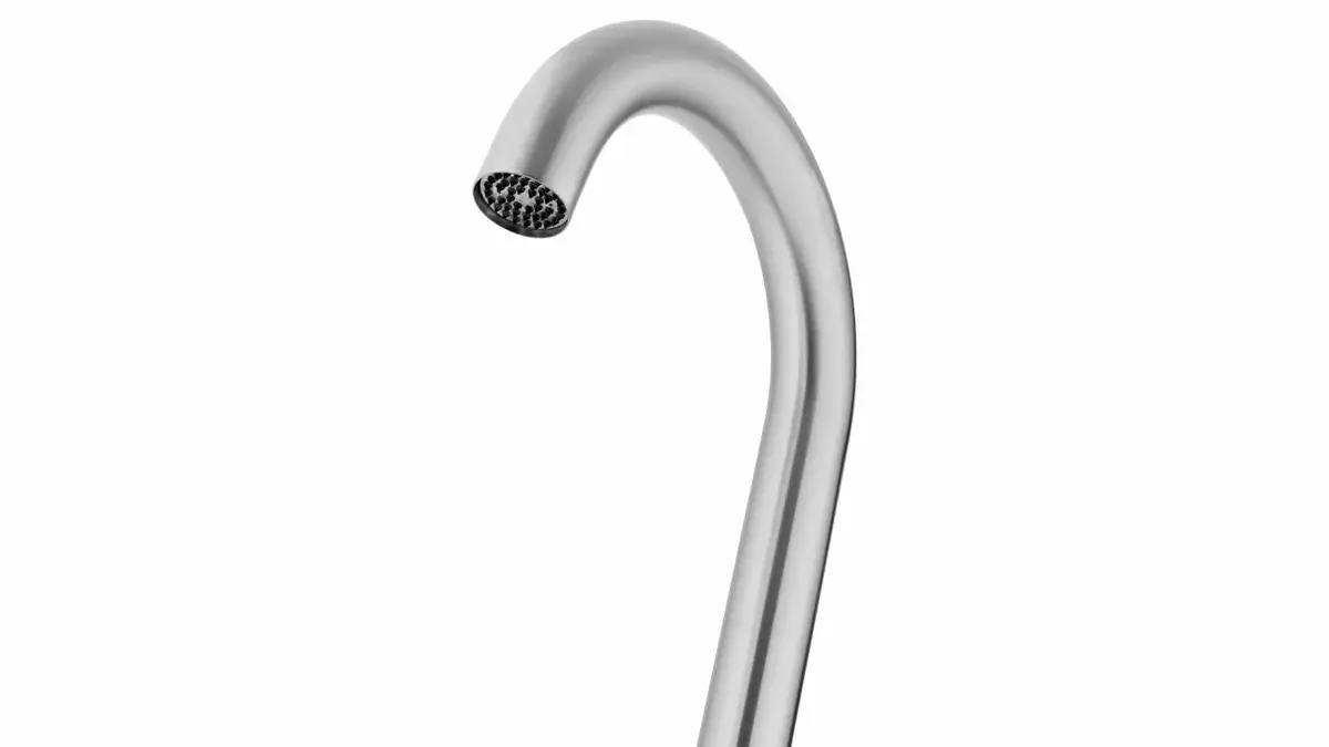Douche extérieure en inox brossé pour une durée d'utilisation antigel.