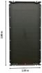 Capteur solaire pour le chauffage de piscine, 16 m², noir, avec perforations.