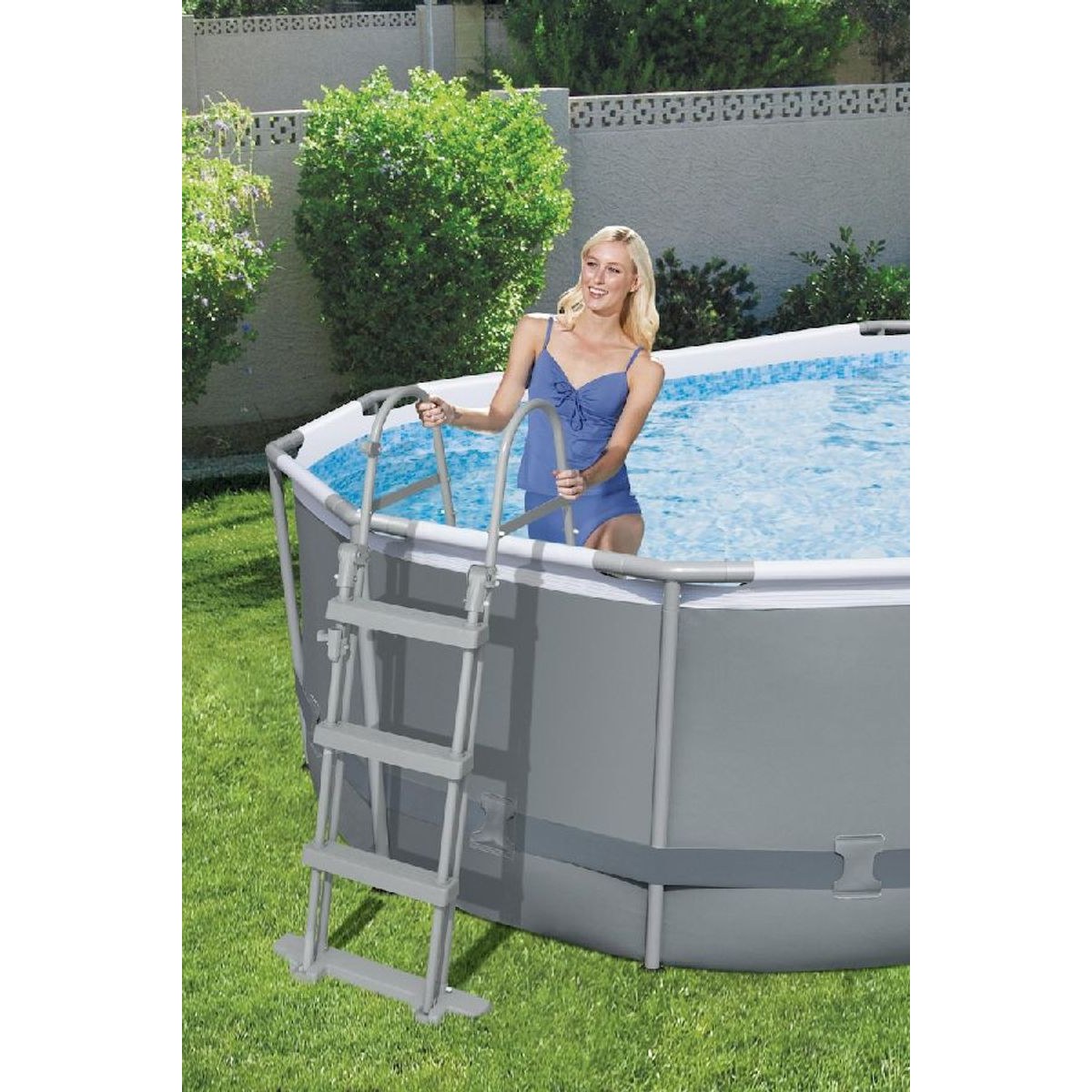 Piscine ovale Bestway Power Steel - 427 x 250 x 100 cm - avec pompe filtrante et accessoires
