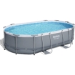 Piscine ovale Bestway Power Steel - 488 x 305 x 107 cm - avec pompe de filtration et accessoires