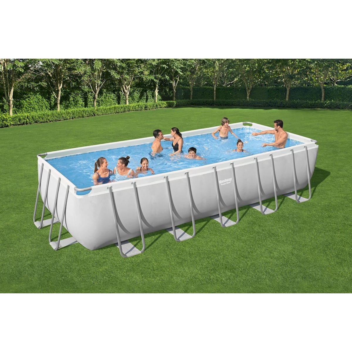 Piscine Bestway Power Steel - 640 x 274 x 132 cm - avec pompe à filtre à sable et accessoires