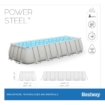 Piscine Bestway Power Steel - 640 x 274 x 132 cm - avec pompe à filtre à sable et accessoires