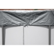 Bâche de protection et structure de piscine pour la protection et l'entretien.