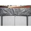 Bâche de couverture de piscine sur cadre, protection contre les saletés et les intempéries.