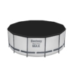 Piscine Bestway Steel Pro MAX avec bâche noire et cadre métallique.