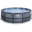 Piscine hors-sol pour jardin, facile à installer et idéale pour les journées d'été.