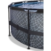 Piscine gonflable avec bord de sécurité et cadre stable pour le plaisir estival.