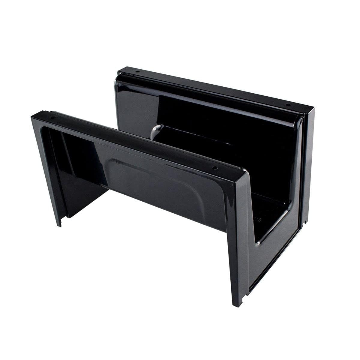Coffre de filtration pour piscines, noir, robuste et durable.