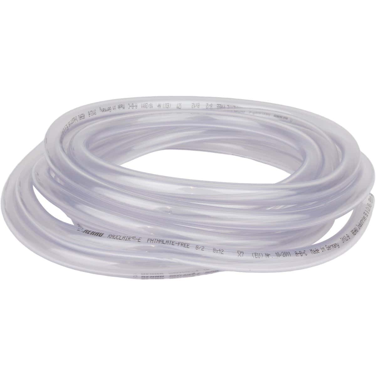 Tuyau de piscine transparent pour la circulation de l'eau et la filtration.