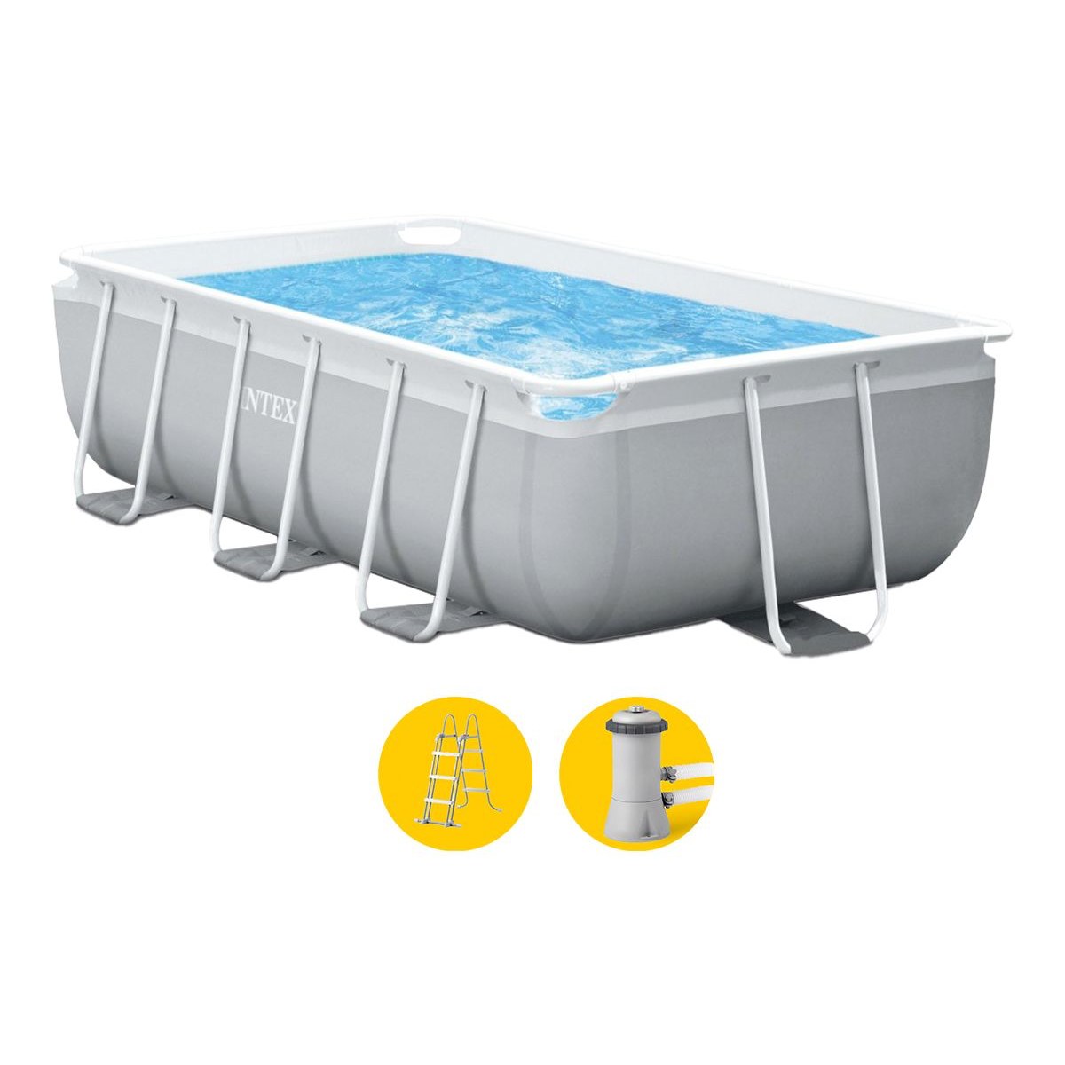 Piscine Intex Prism Frame - 300 x 175 x 80 cm - avec pompe de filtration et échelle