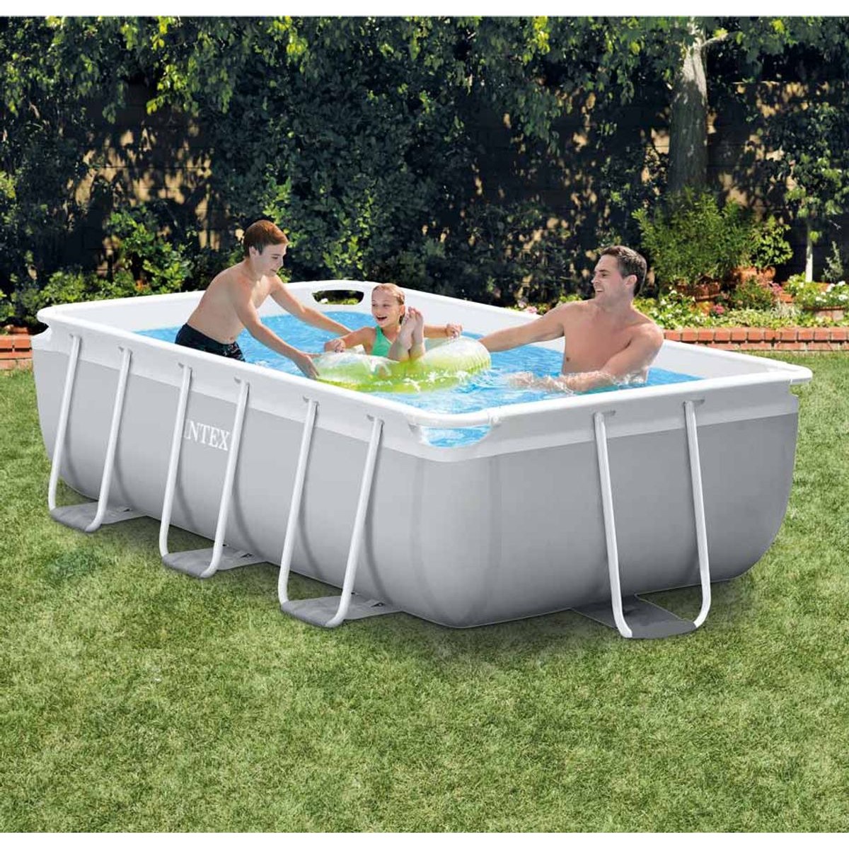 Piscine Intex Prism Frame - 488 x 244 x 107 cm - avec pompe de filtration et accessoires