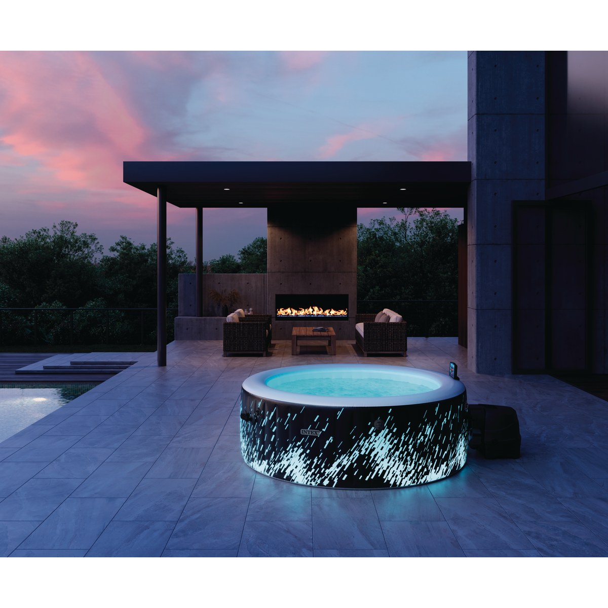 Intex Pure Spa Glow Deluxe spa gonflable - 4 personnes