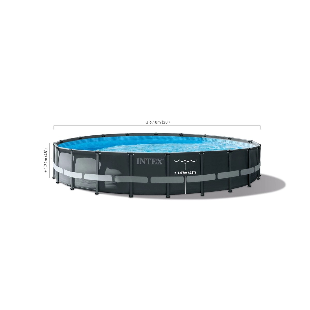 Piscine Intex Ultra XTR Frame - 610 x 122 cm - avec pompe à filtre à sable et accessoires