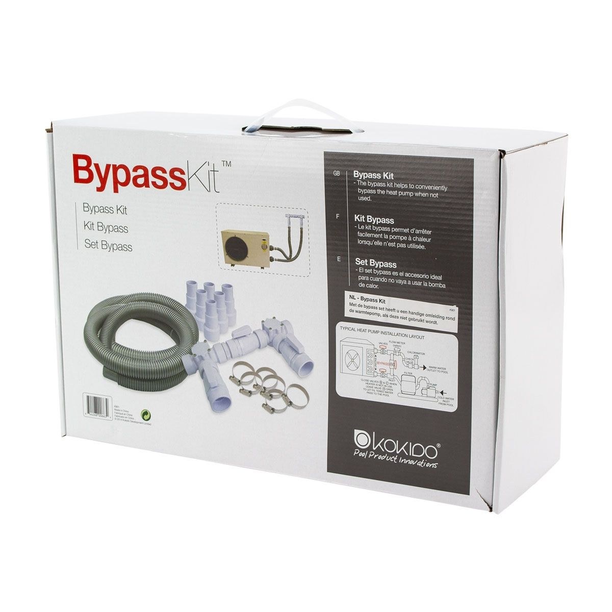 Kit bypass Kokido pour pompe à chaleur