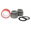 Kit de raccordement PVC pour piscine avec bagues et joints d'étanchéité pour des raccordements étanches.