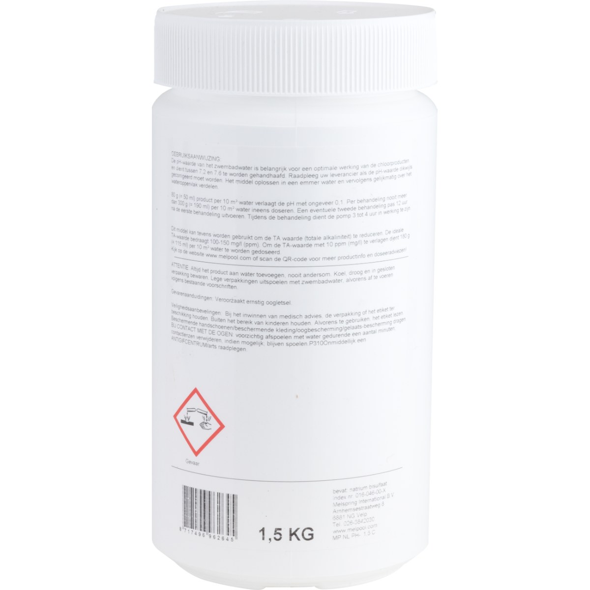 Melpool pH minus poudre - 1,5 kg