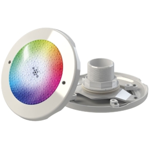 Éclairage LED pour piscines avec spectre lumineux coloré.