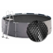 Piscine gonflable avec liner robuste et accessoires pour le plaisir estival.