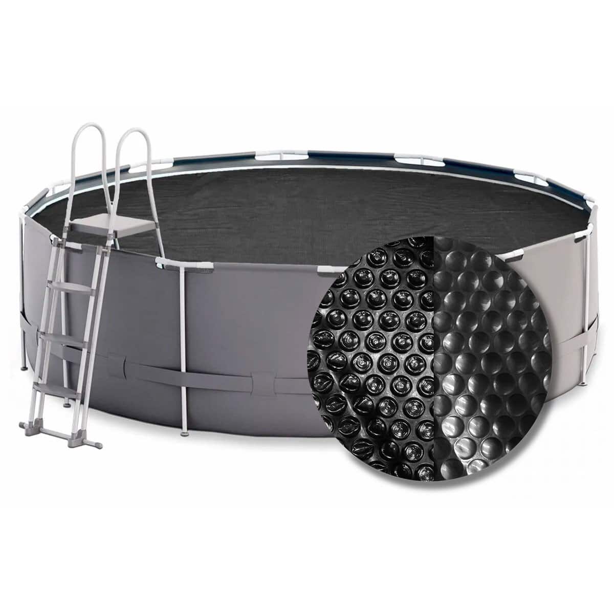 Piscine gonflable avec liner robuste et accessoires pour le plaisir estival.