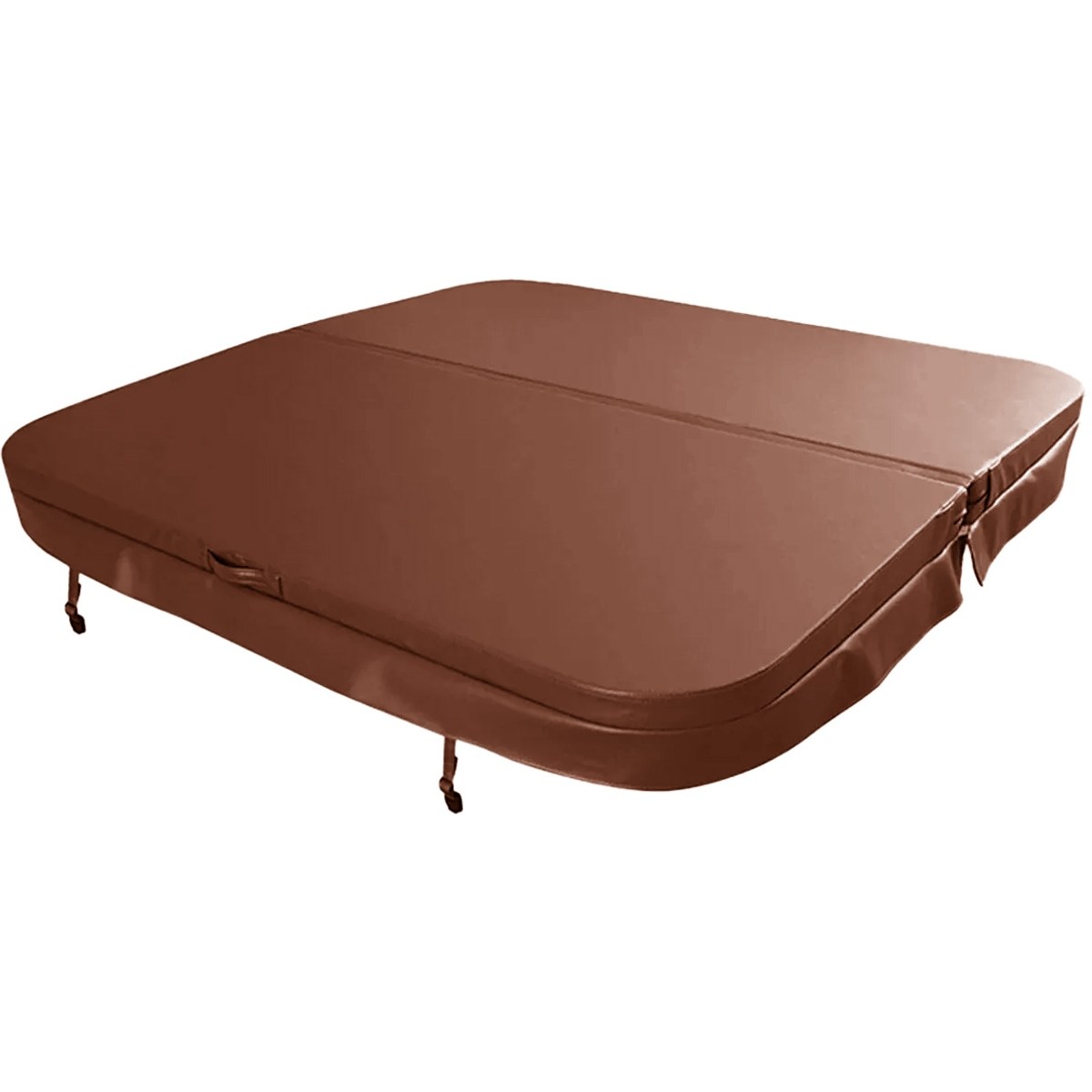 Couverture de spa W'eau 230 x 230 cm - Marron - Rayon 18 cm
