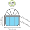 EXIT Couverture de piscine ronde 305 cm - universelle