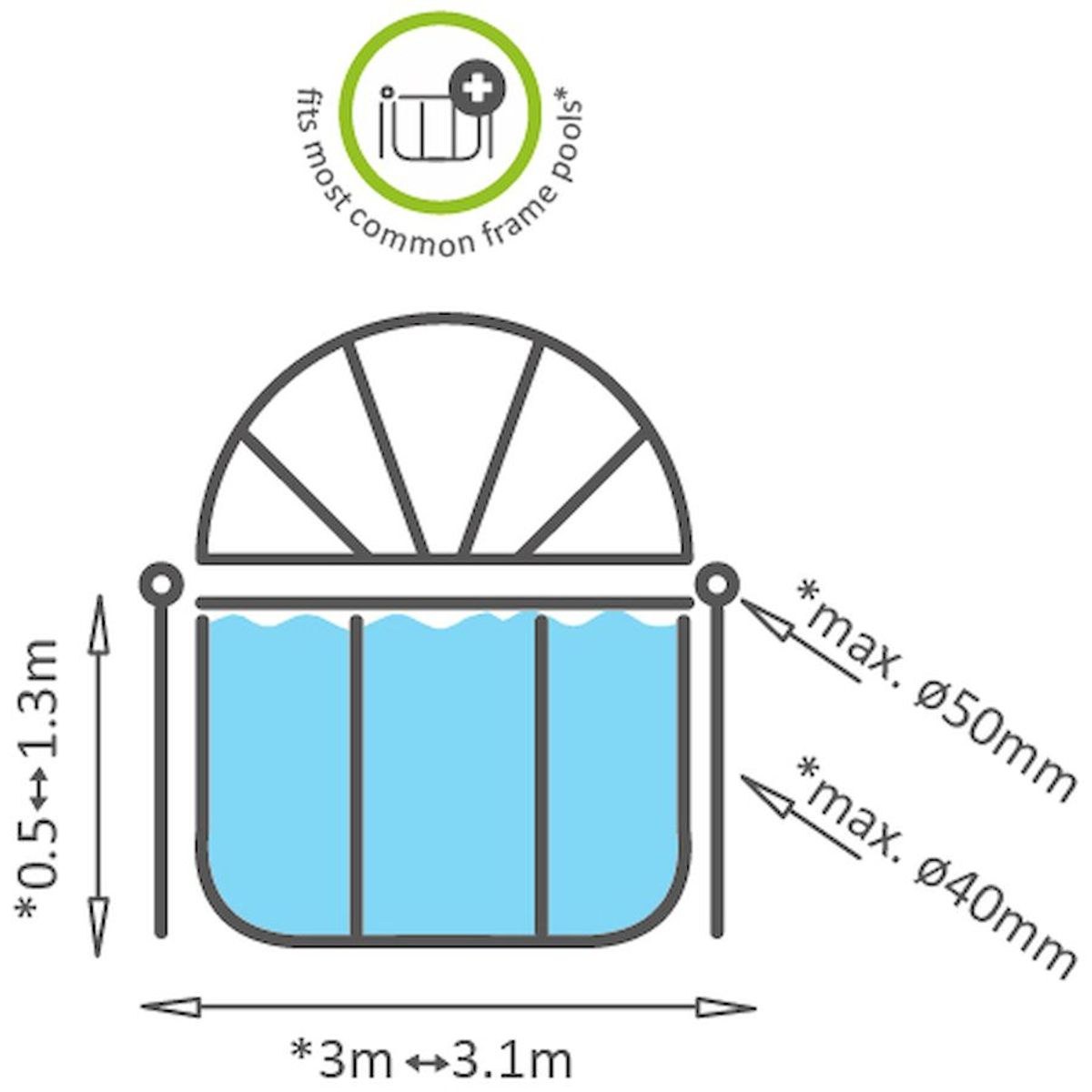 EXIT Couverture de piscine ronde 305 cm - universelle