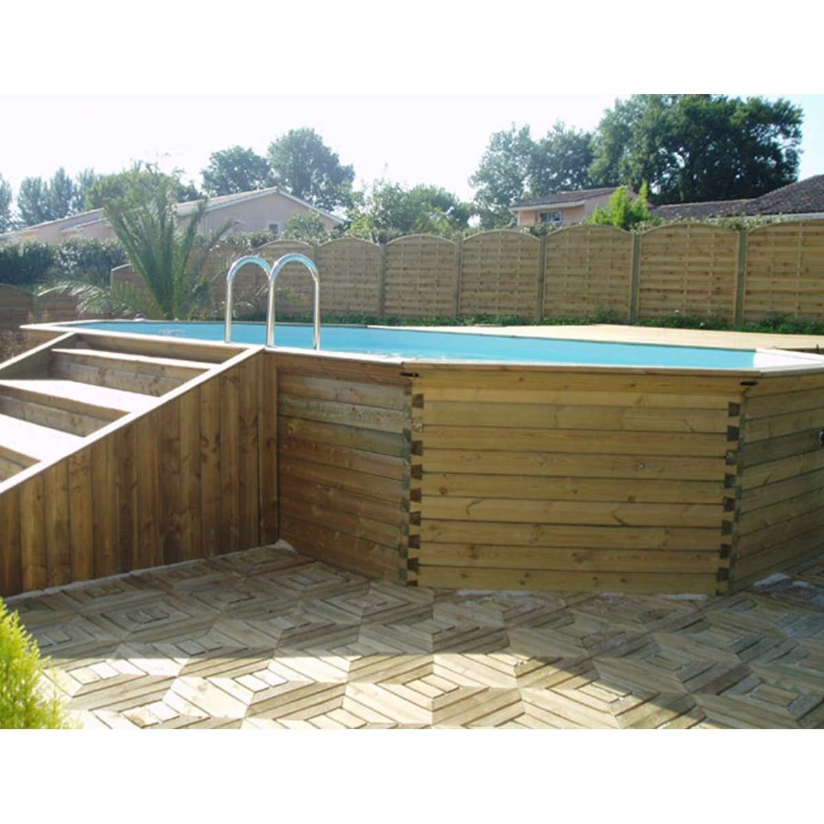 Piscine en bois Gardipool Oblong - 8.10 x 4.60 x 1.33 m