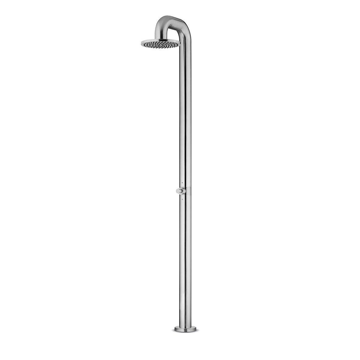 JEE-O Fatline Push douche extérieure hors gel - Inox brossé