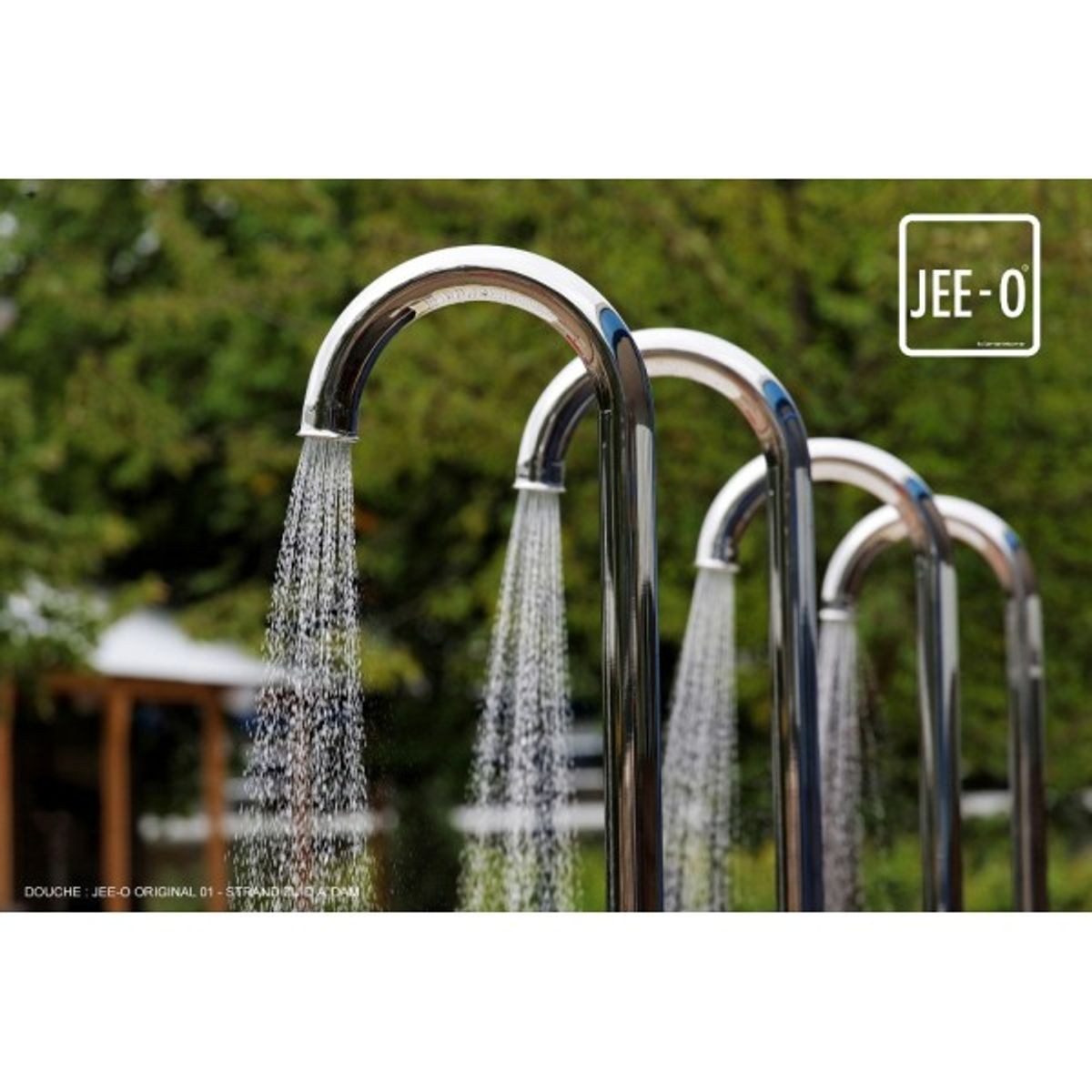JEE-O Original Push douche extérieure - Inox brossé