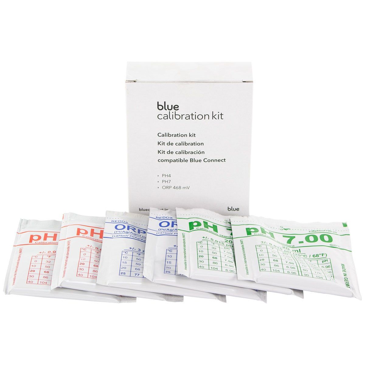 Kit d'étalonnage pour Astral/Zodiac BlueConnect (pH4, pH7 & ORP 468 mV)