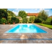 Piscine en polypropylène avec escalier d'angle - 4,50 x 3,10 x 1,50 m
