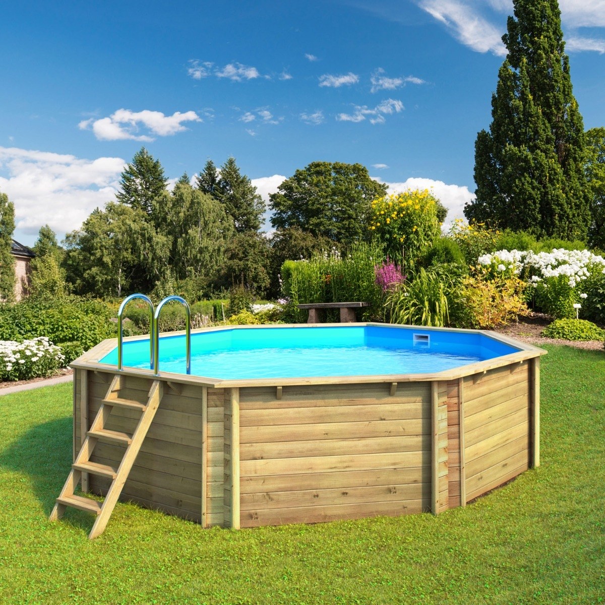 Piscine en bois octogonale Tropic Octo 505 (hauteur 1,20)