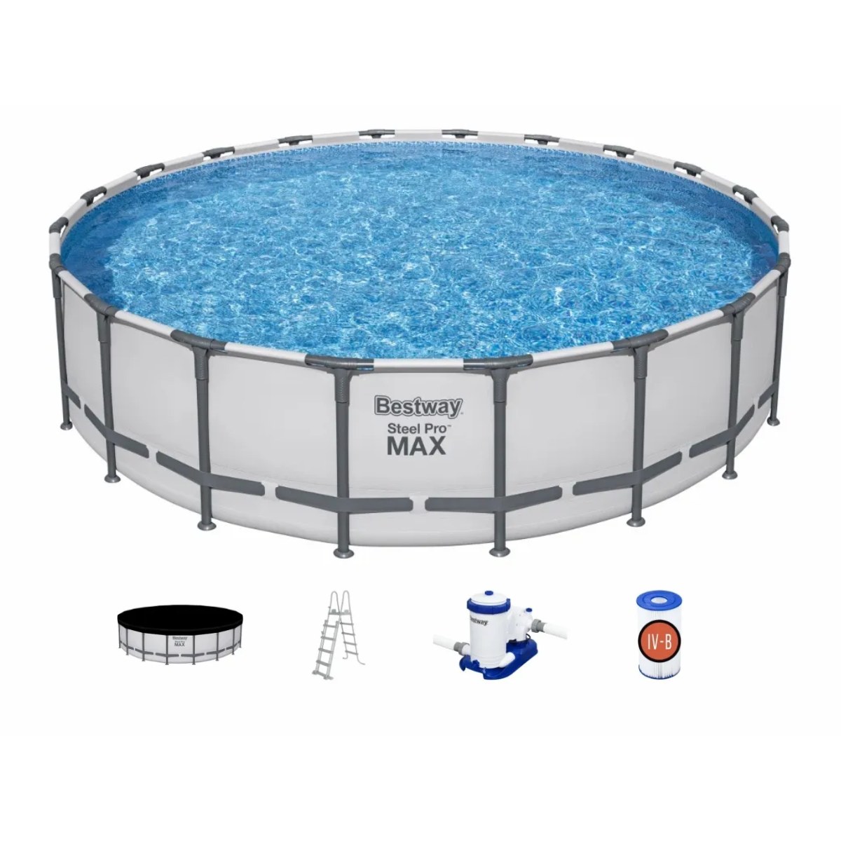 Piscine Bestway Steel Pro MAX - 610 x 132 cm - avec pompe de filtration et accessoires