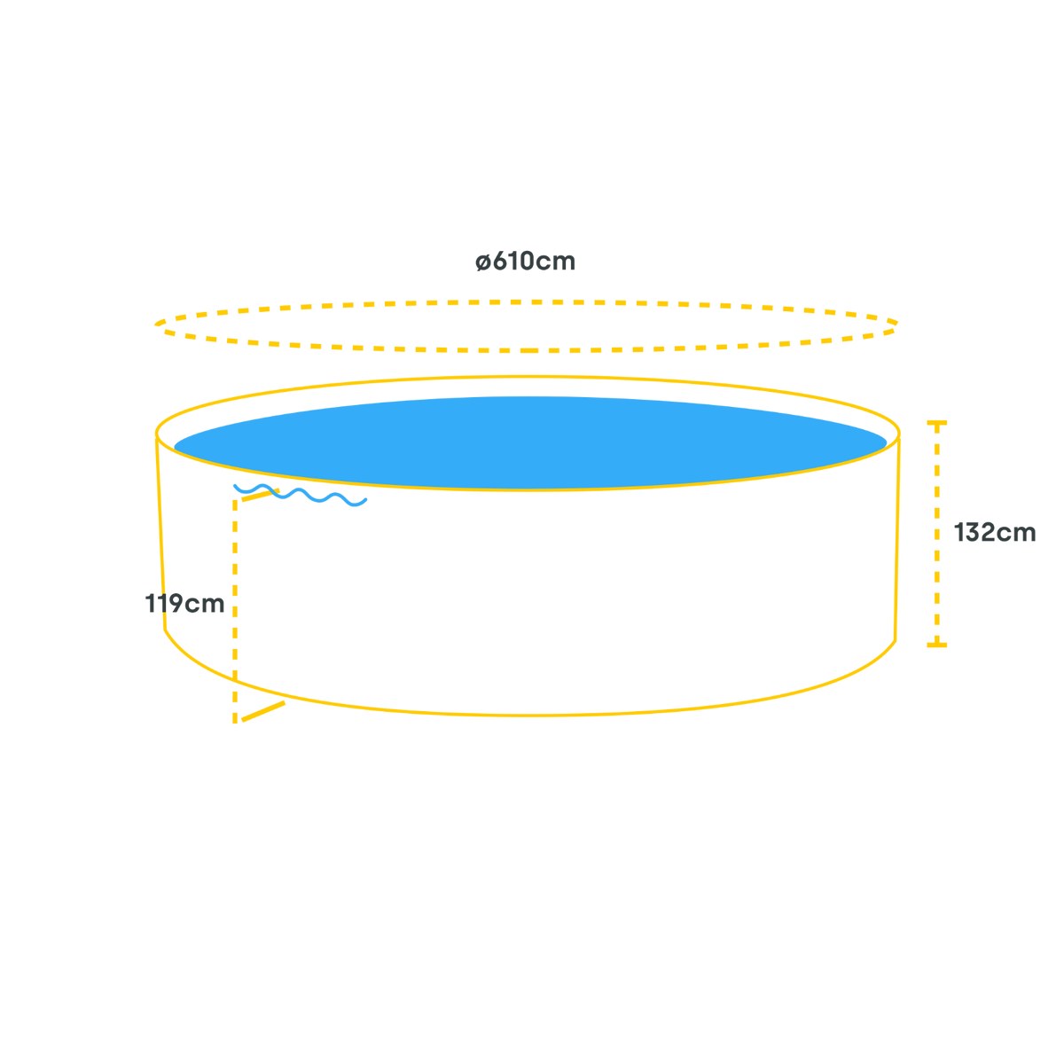 Piscine Bestway Steel Pro MAX - 610 x 132 cm - avec pompe de filtration et accessoires