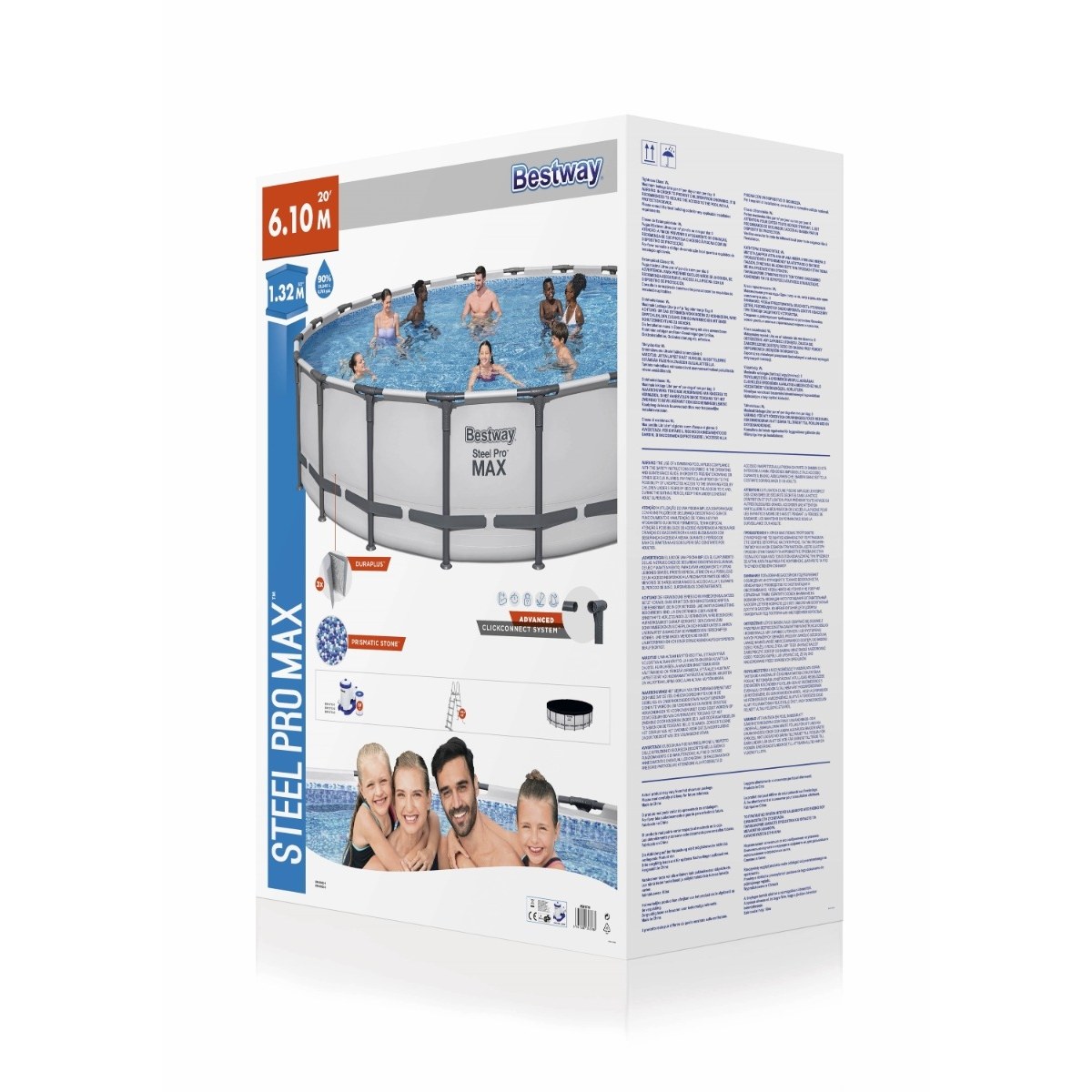 Piscine Bestway Steel Pro MAX - 610 x 132 cm - avec pompe de filtration et accessoires