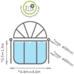 EXIT Abri de piscine rond 450 cm - universel