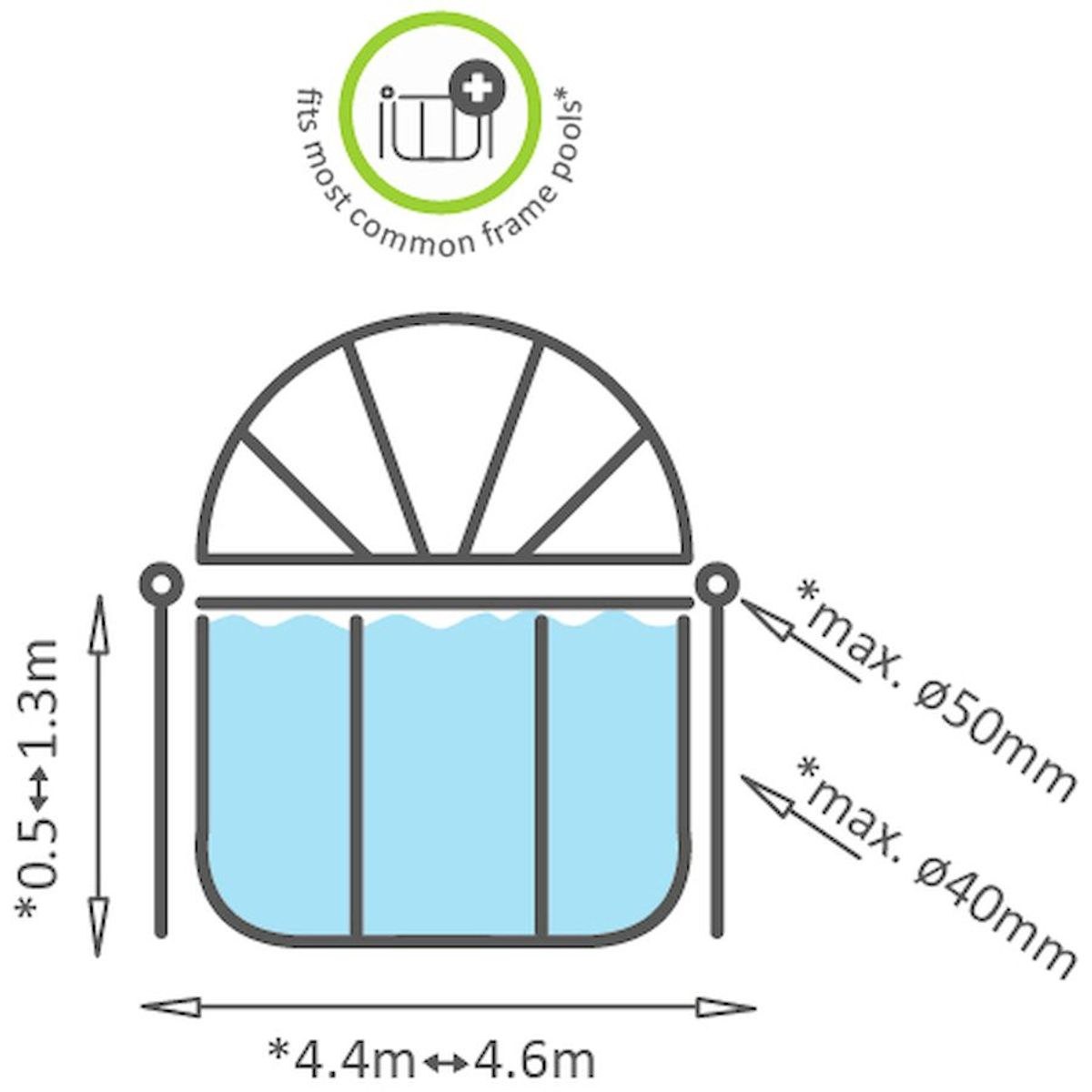 EXIT Abri de piscine rond 450 cm - universel