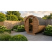 Sauna tonneau électrique en thermowood - 4 personnes