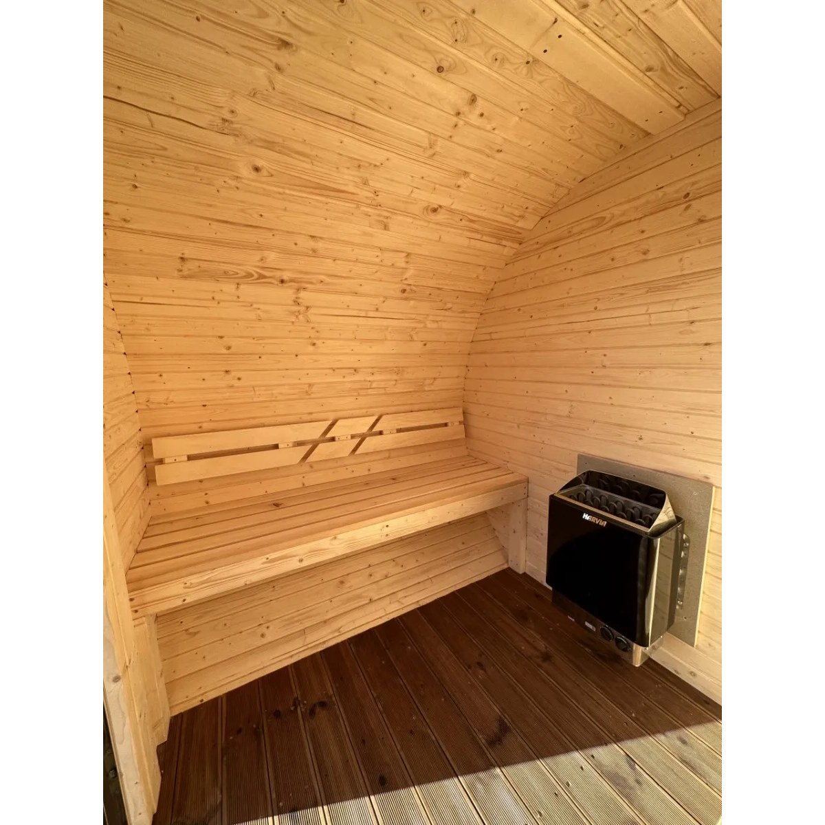Sauna tonneau électrique en thermowood - 6 personnes