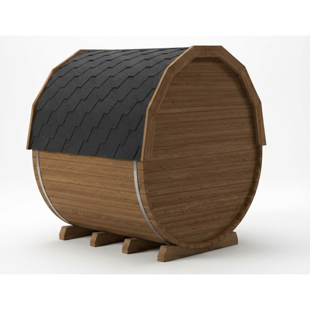Sauna tonneau au bois en thermowood - 4 personnes