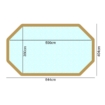 Piscine en bois octogonale Weva Octo+ 640 (hauteur 1,46)