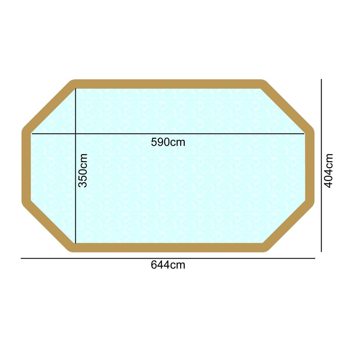 Piscine en bois octogonale Weva Octo+ 640 (hauteur 1,46)